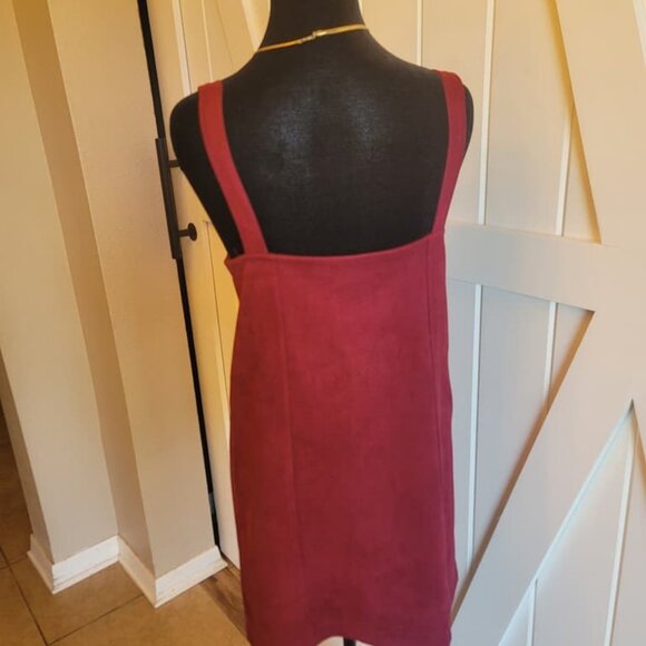 Burgundy Button-Front Dress - Picture 10 of 14